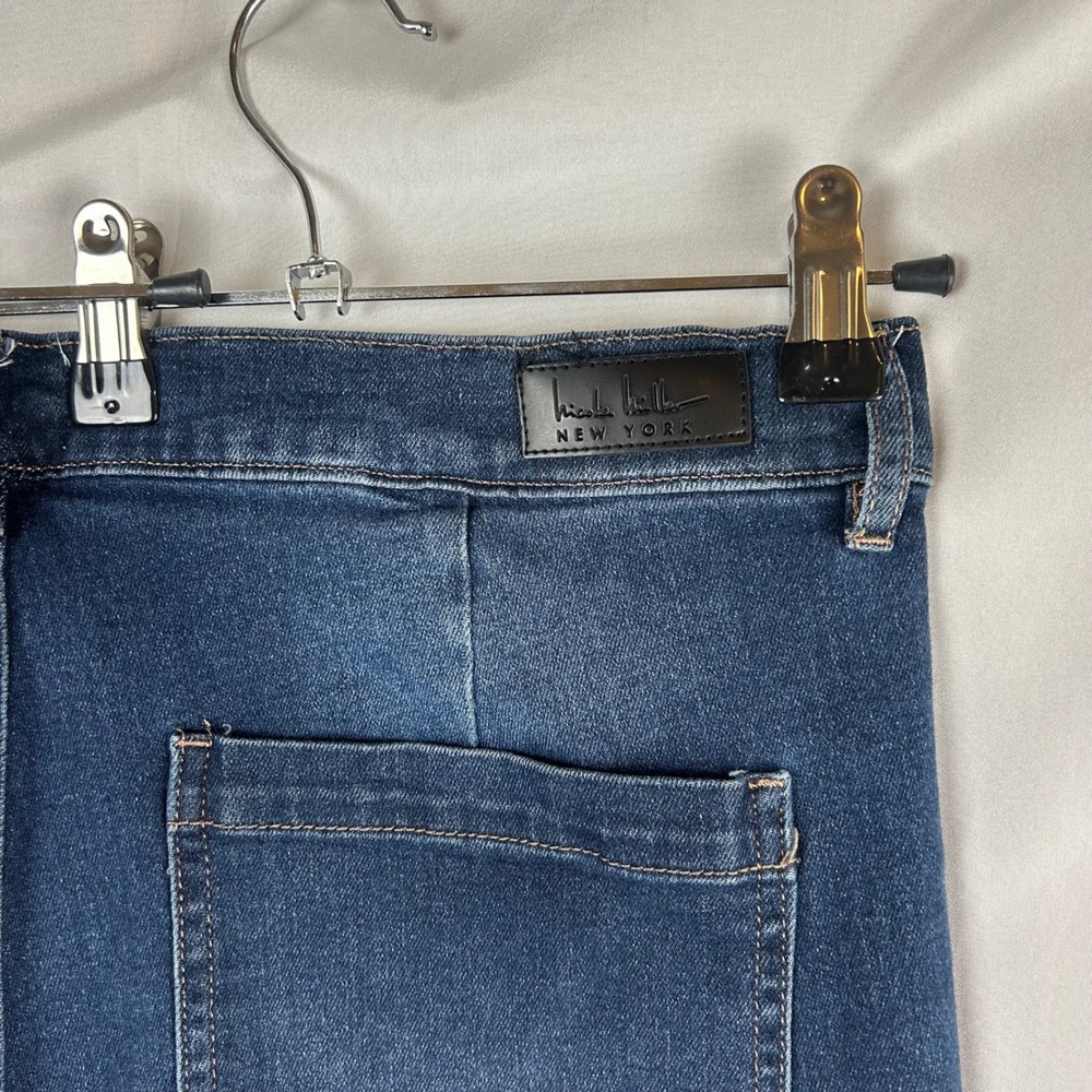 Nicole Miller New York Nomad Super High Rise Wide Leg Jeans Dark Wash Size 14 - Picture 8 of 11